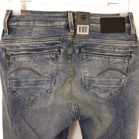 G-Star Raw Midge Mid Rise Skinny Jeans Size 25 Superstretch Lt Vintage NWT B78 - Picture 3 of 5